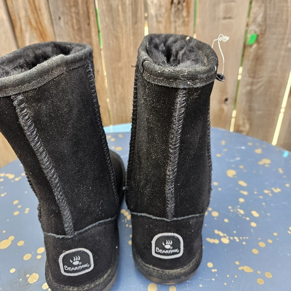 Bearpaw Black Suede Boots Women Size 5 - Picture 9 of 15